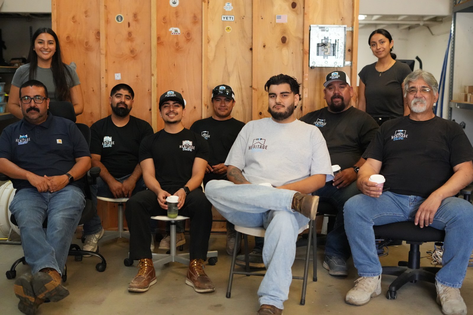 The Heritage Electric team during our contractor visit